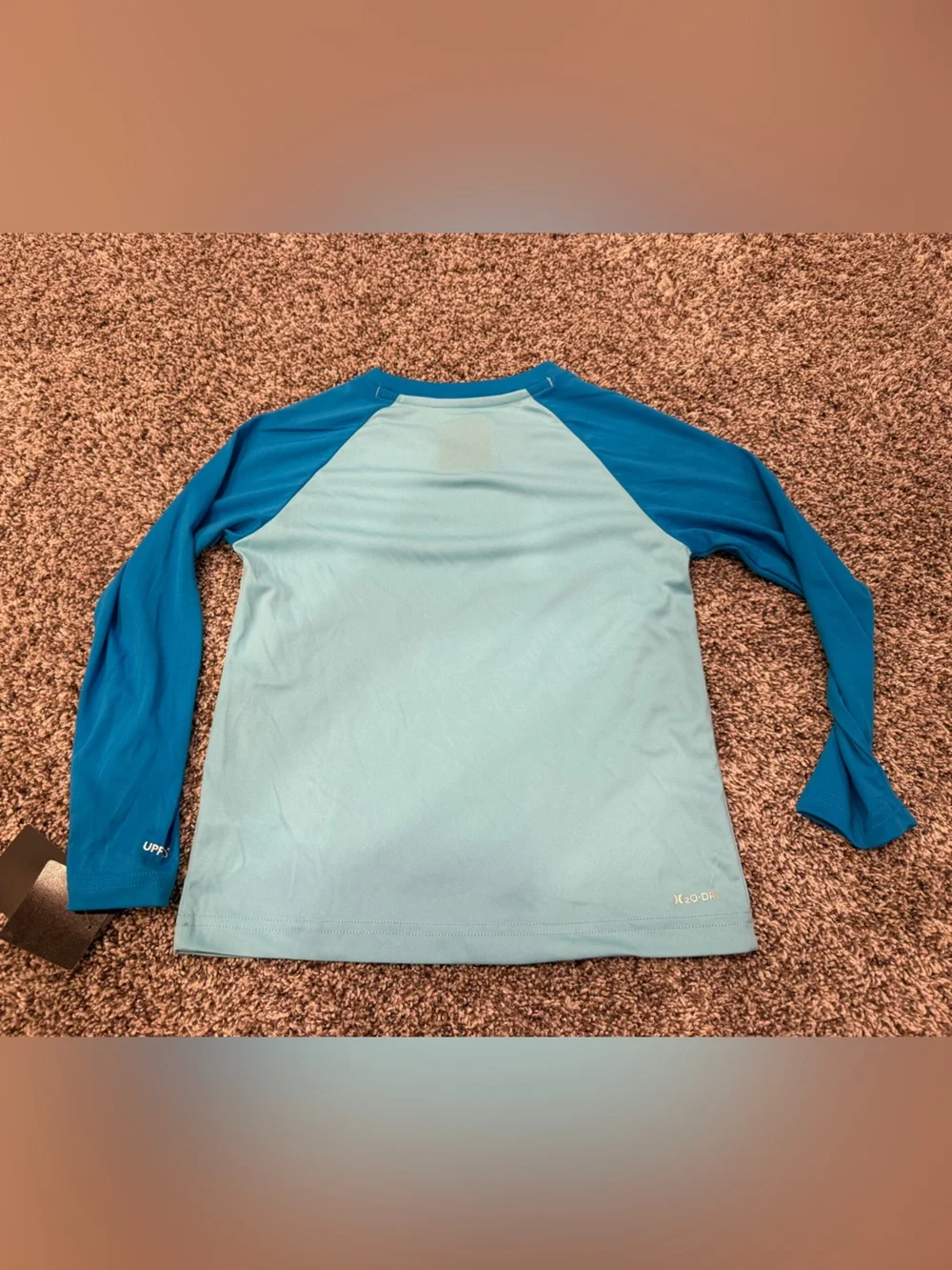 Hurley Boys Size 6 UPF 50+ Long Sleeve Rash Guard Swim Top Blue NWT Top Only